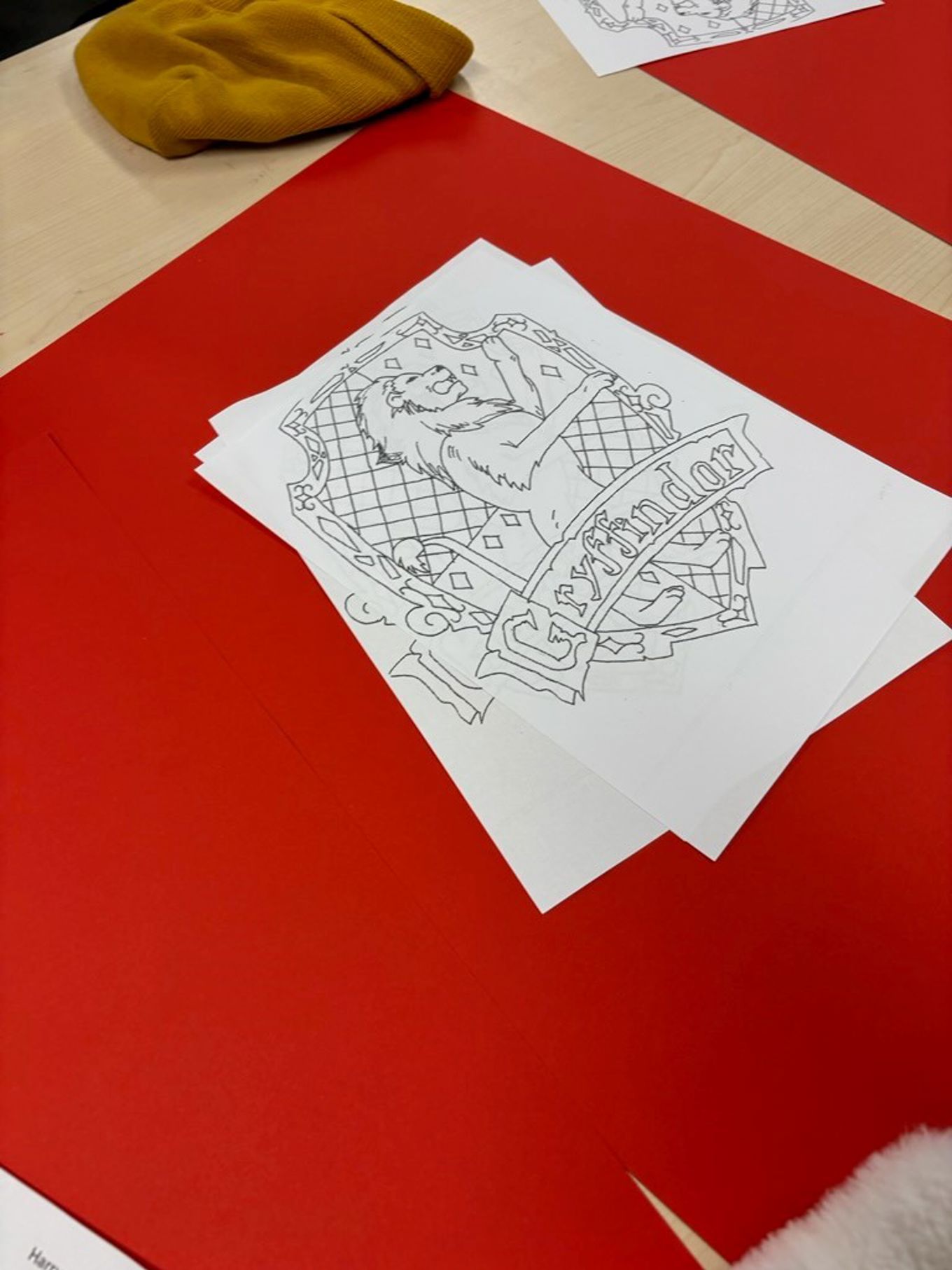 en tegning på et ark